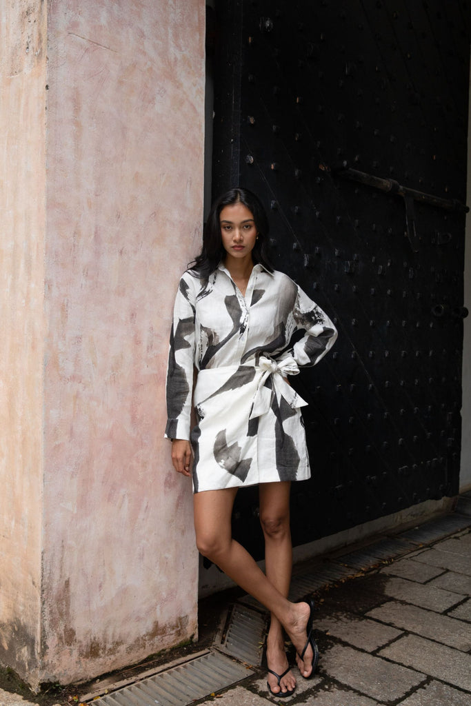 Summery The Label printed linen shirt – breathable, skin-friendly fabric in Fable Print